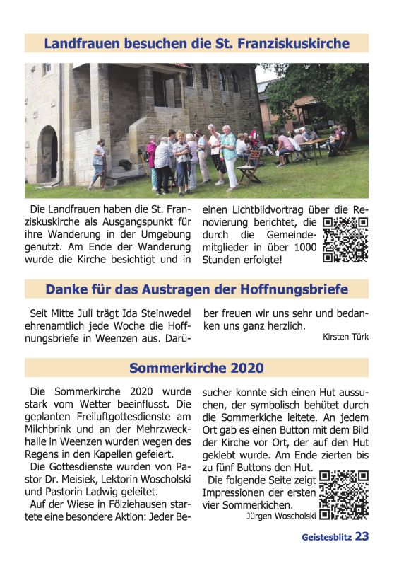 Gemeindebrief September 2020 - November 2020