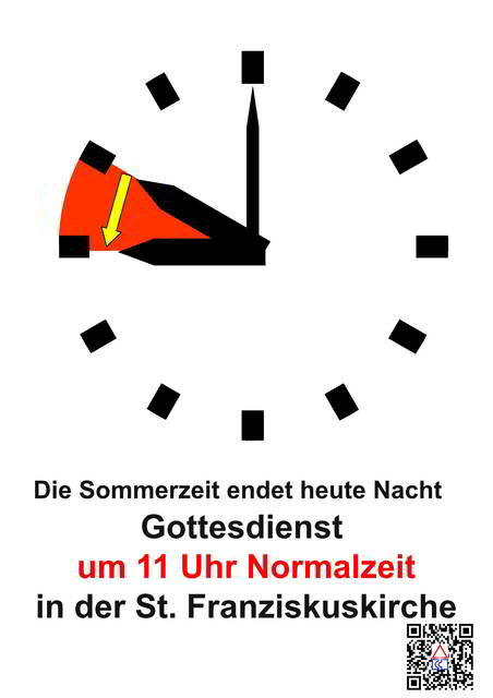 Umstellung auf Normalzeit - Gottesdienst um 11 Uhr