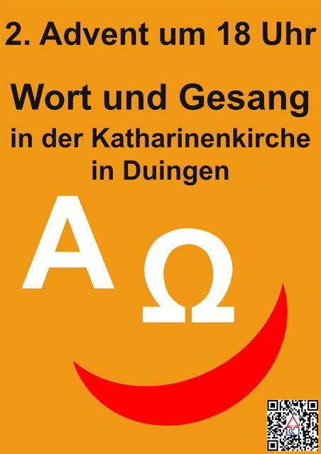 Wort und Gesang am 2. Advent in der Katharinenkirche