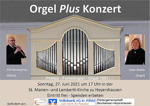 Ankündigung Orgel <i>Plus</i> - Konzert