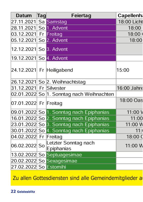 Gemeindebrief Dezember 2021 - Februar 2022