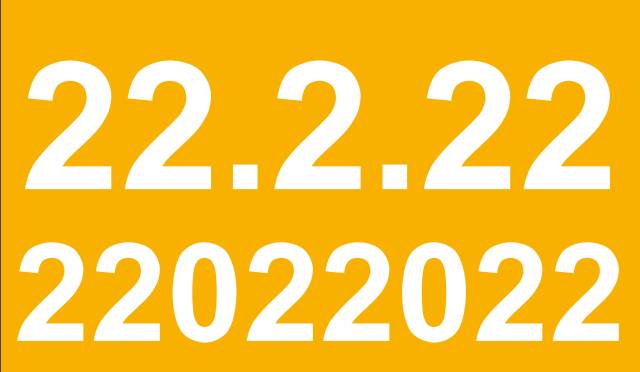 22222 - 22022022 - Schnapsdatum und Spiegeldatum