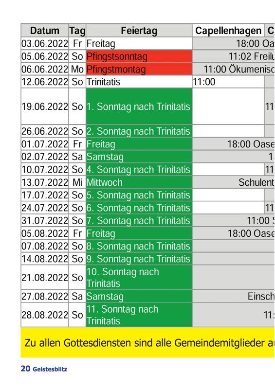 Gemeindebrief Juni 2022 - August 2022