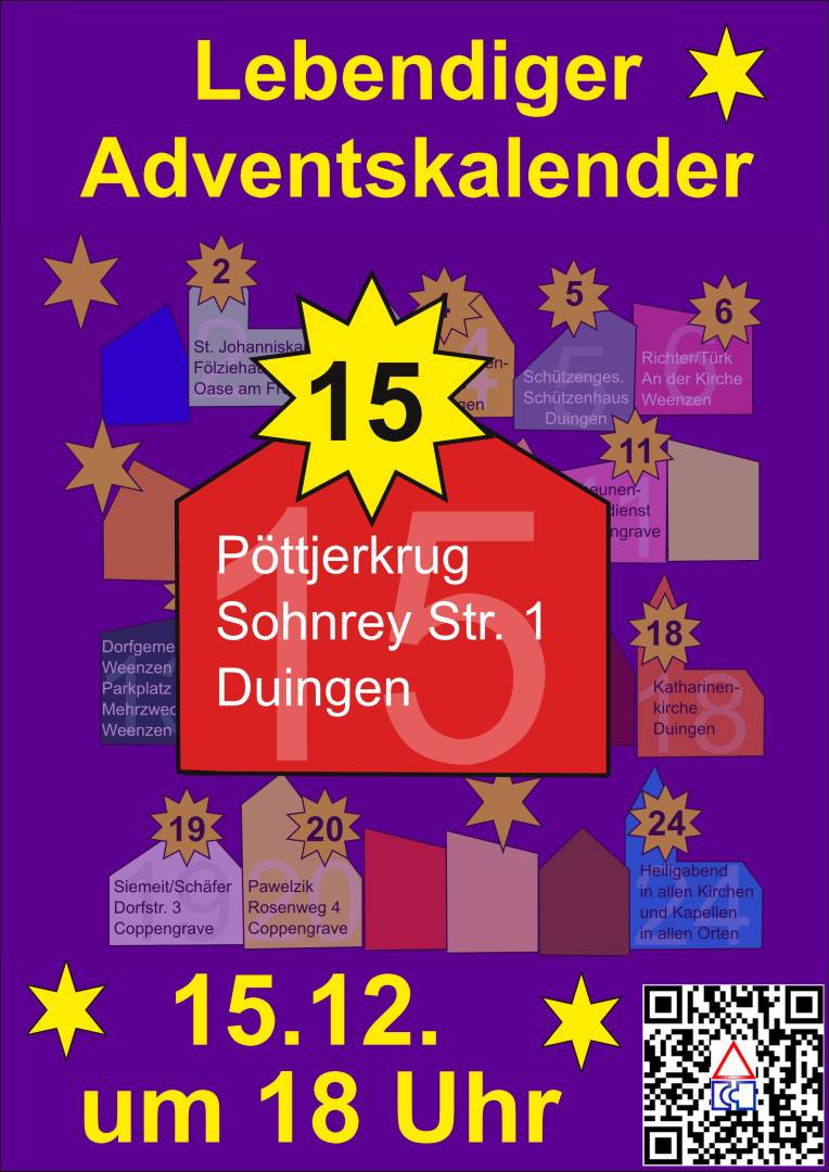 Lebendiger Adventskalender am 15.12. Familie Sürig Pöttjerkrug in Duingen