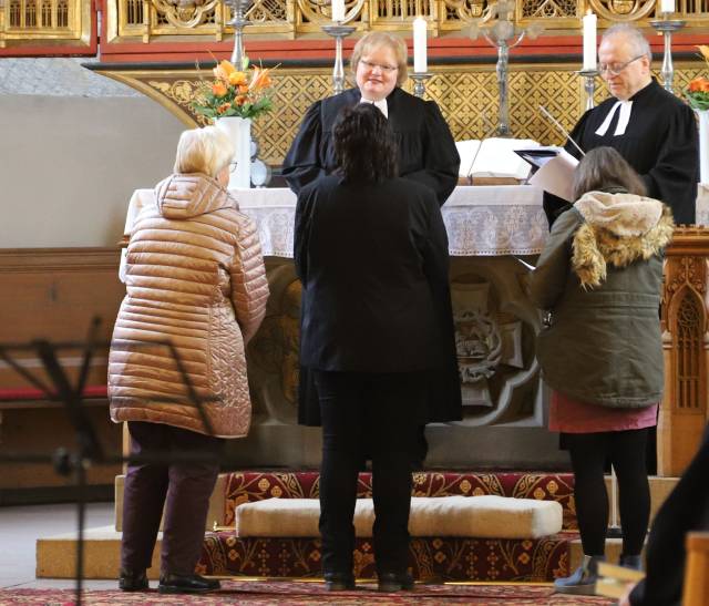 Einführung von Petra Woscholski als Prädikantin und Stefan Heinicke als Lektor in Gronau