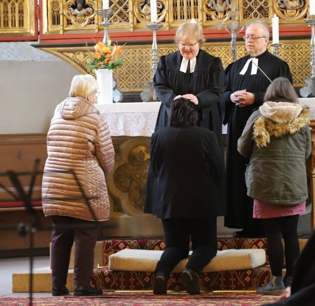 Einführung von Petra Woscholski als Prädikantin und Stefan Heinicke als Lektor in Gronau