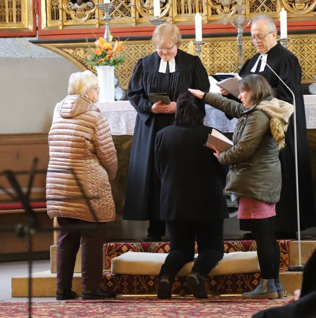 Einführung von Petra Woscholski als Prädikantin und Stefan Heinicke als Lektor in Gronau