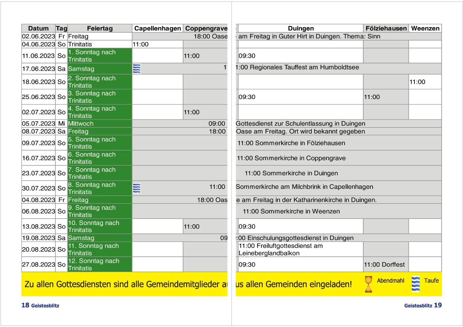 Gemeindebrief Juni 2023 - August 2023