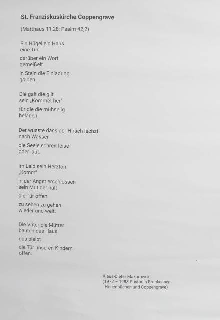 Gedicht St. Franziskuskirche