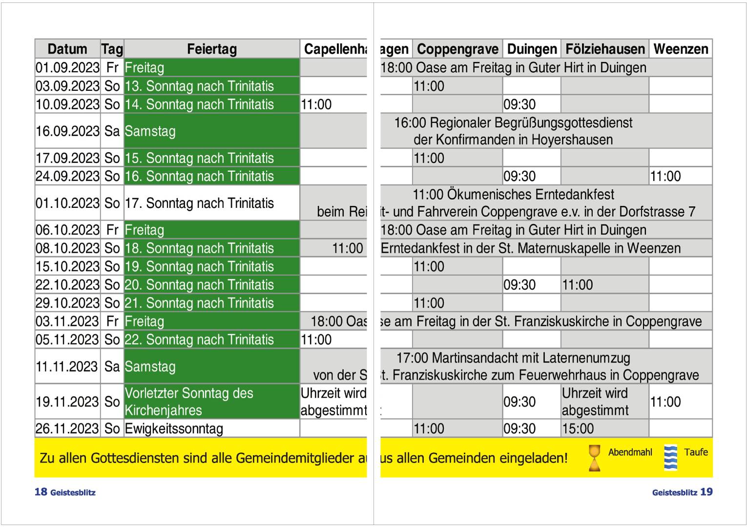 Gemeindebrief September 2023 - November 2023