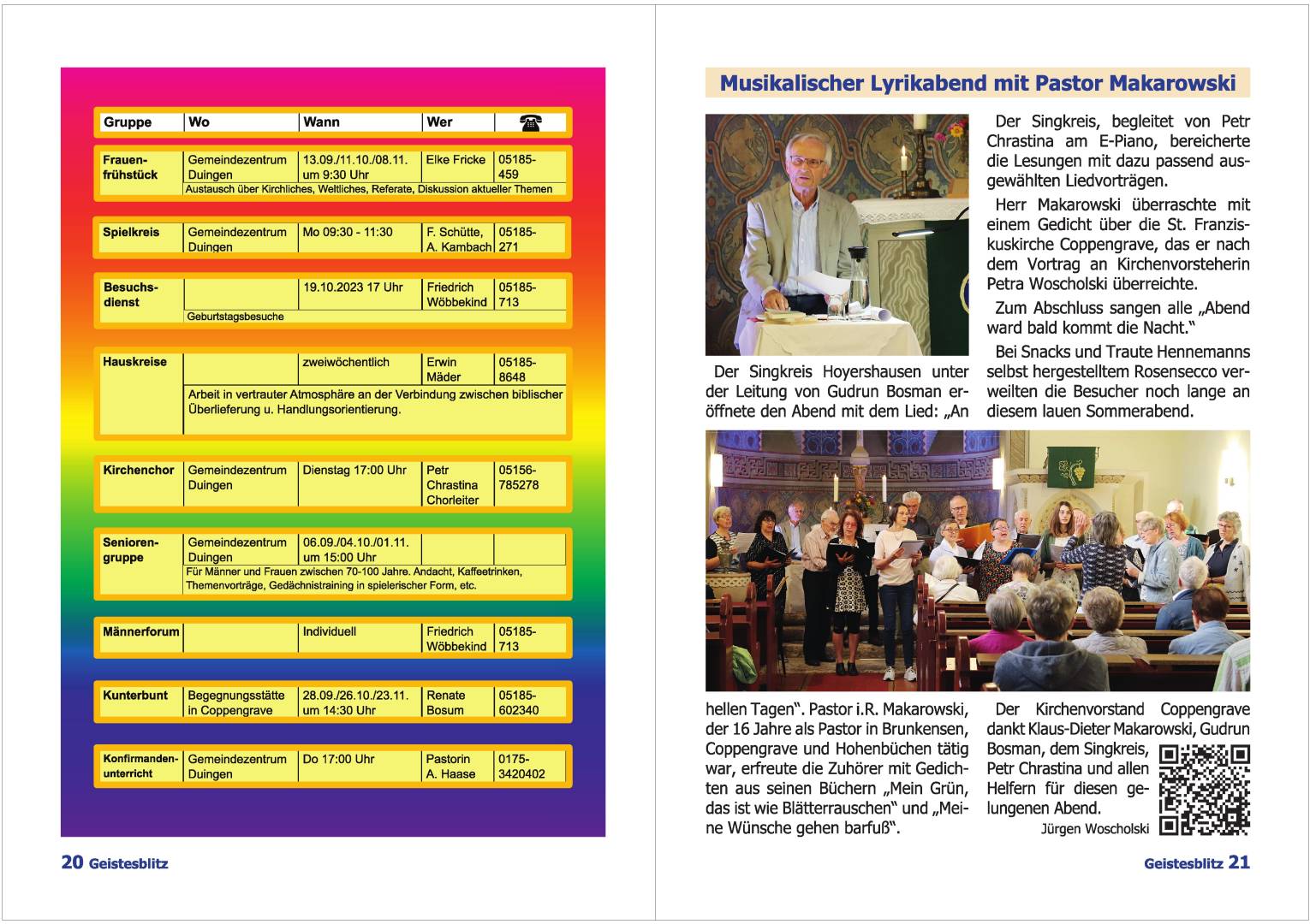 Gemeindebrief September 2023 - November 2023