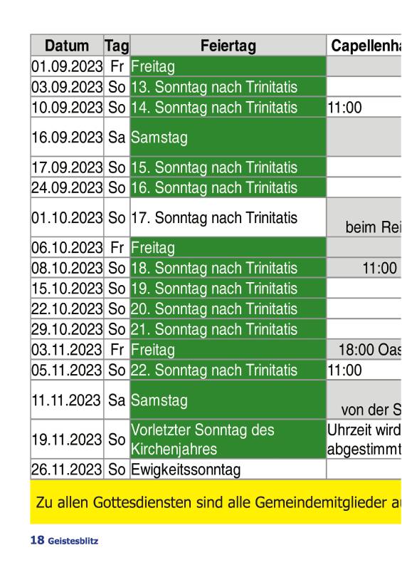 Gemeindebrief September 2023 - November 2023