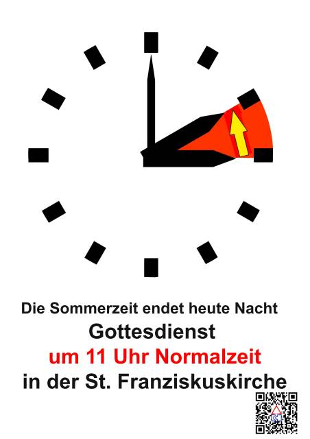 Umstellung auf Normalzeit - Gottesdienst um 11 Uhr