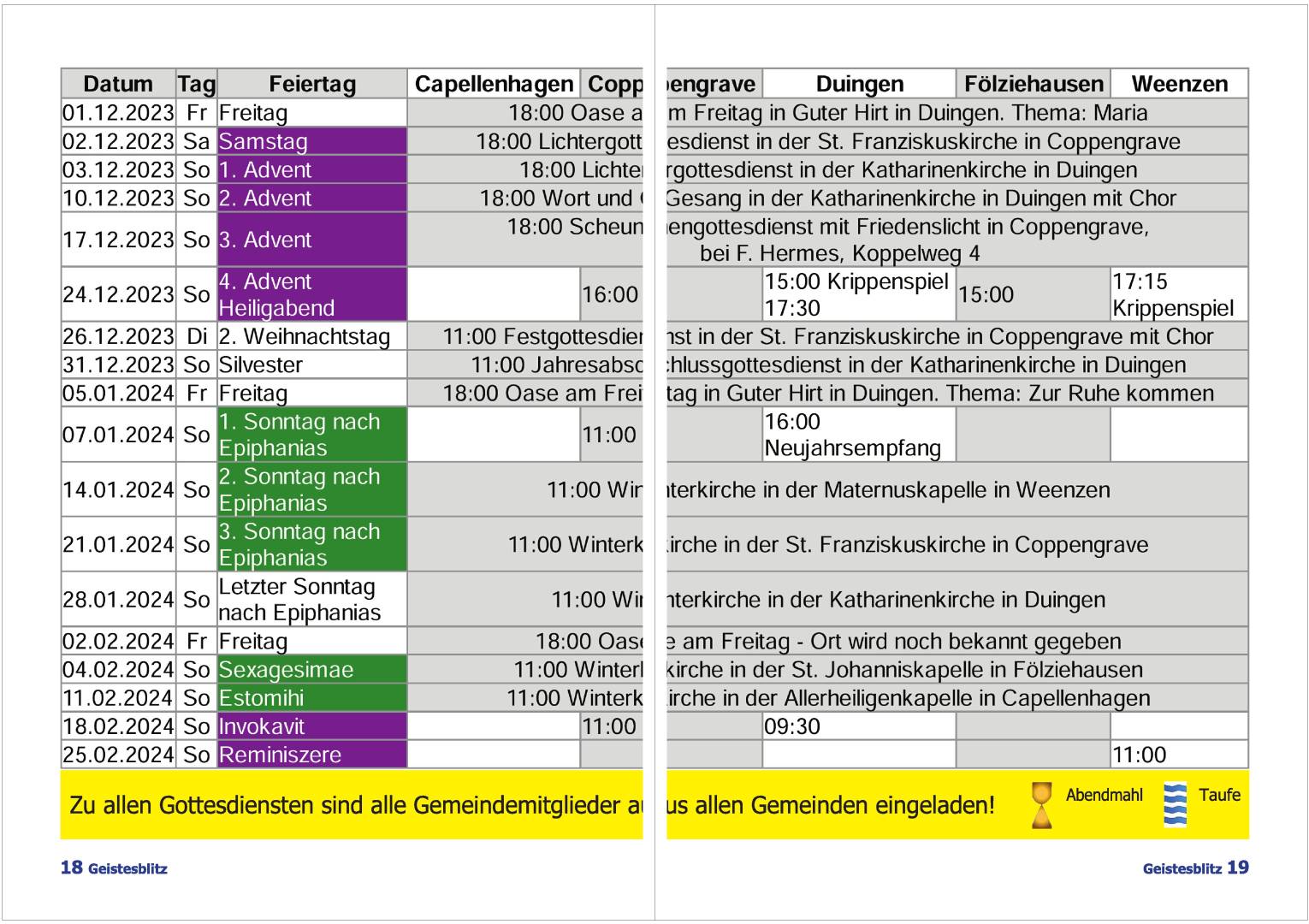 Gemeindebrief Dezember 2023 - Februar 2024