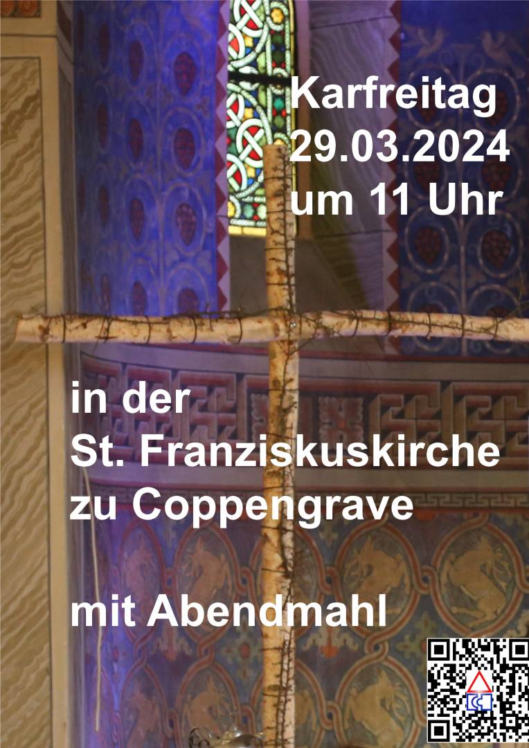 Einladung zum Karfreitagsgottesdienst mit Abendmahl