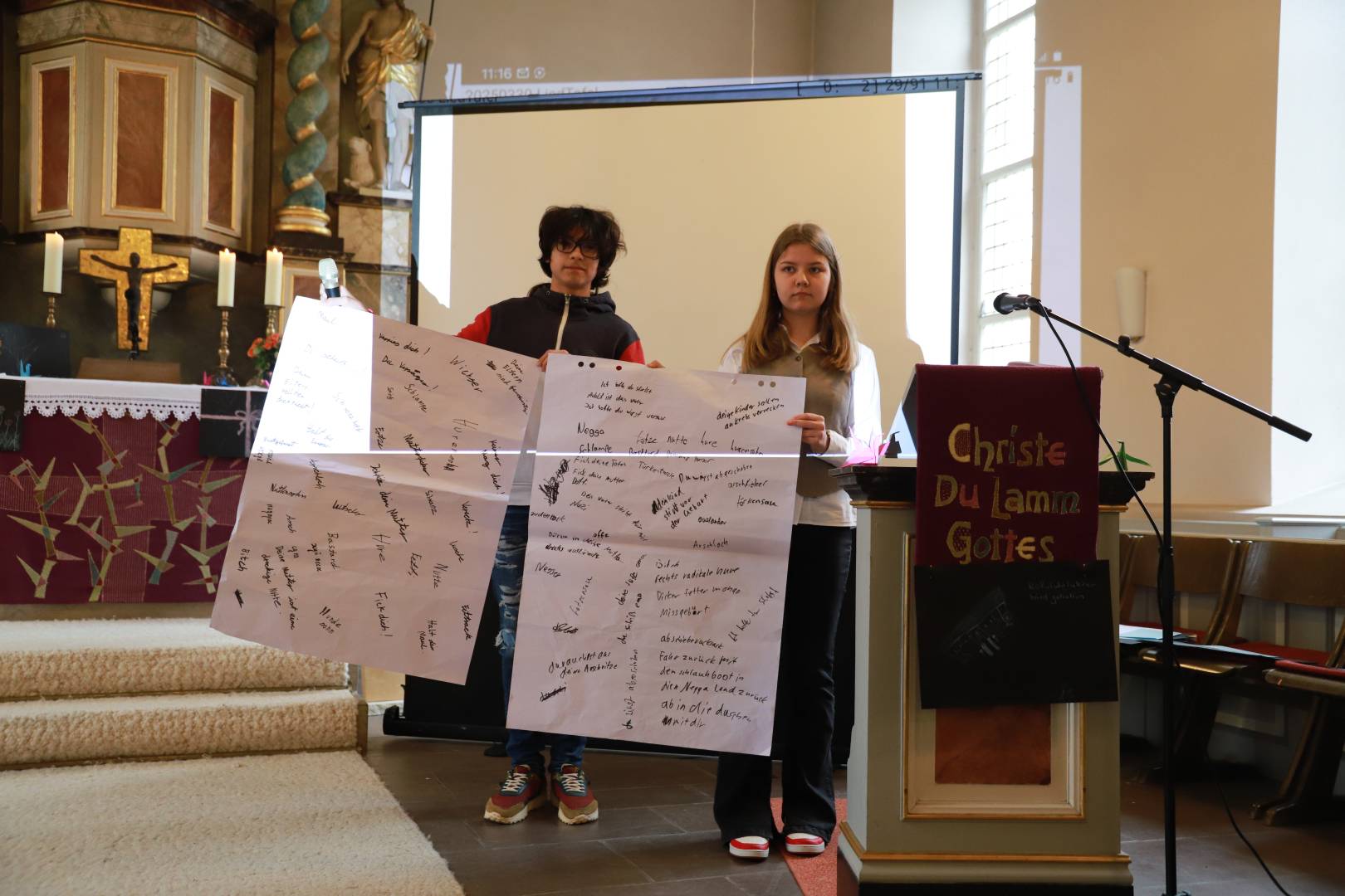 Impressionen vom Vorstellungsgottesdienst der Konfirmanden