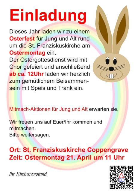 Ostermontag Aktionen rund um die St. Franziskuskirche