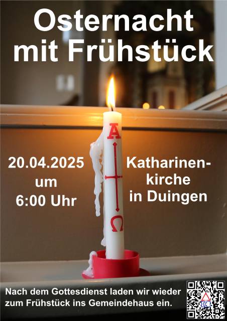Morgen Osternacht in Duingen