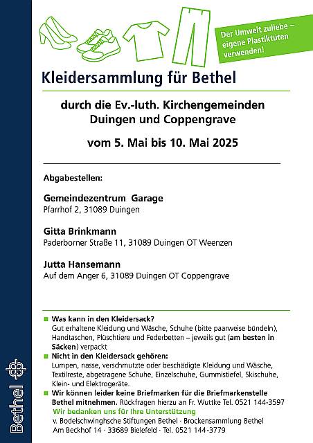 Bethelsammlung vom 5. - 10. Mai 2025