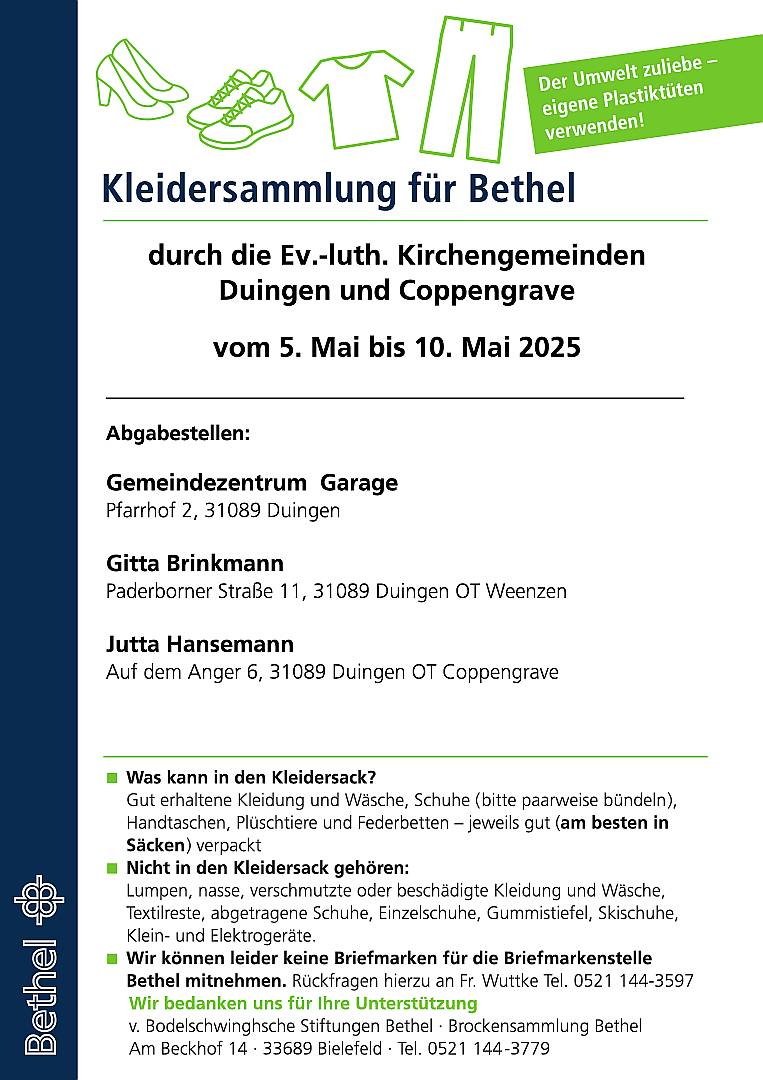 Bethelsammlung vom 5. - 10. Mai 2025