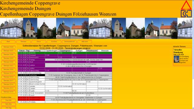 Terminplan aktualisiert