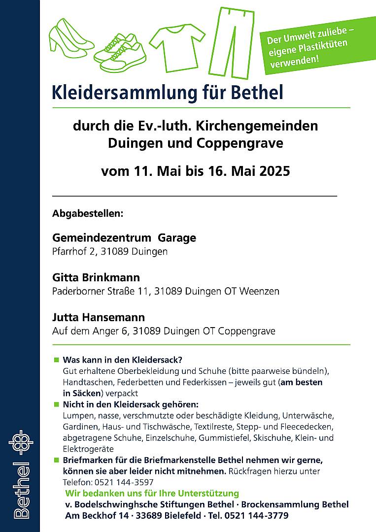 Bethelsammlung vom 11. - 16. Mai 2026