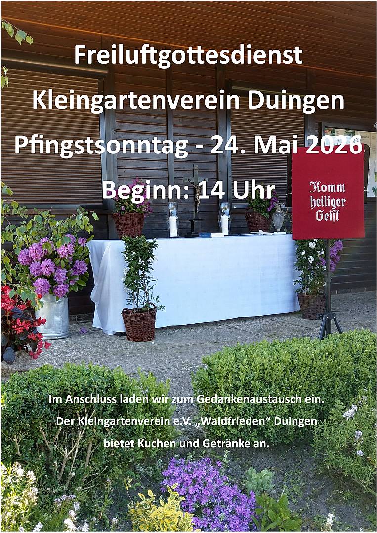 Pfingstsonntag im Kleingarten in Duingen