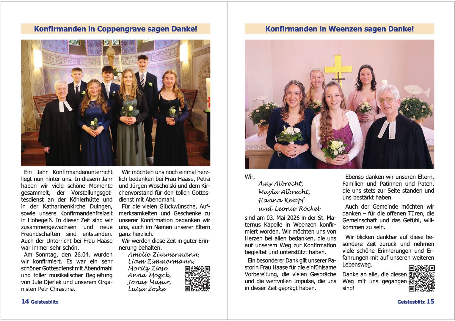 Gemeindebrief Juni - August 2026