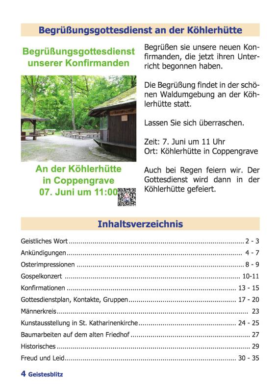Gemeindebrief Juni - August 2026