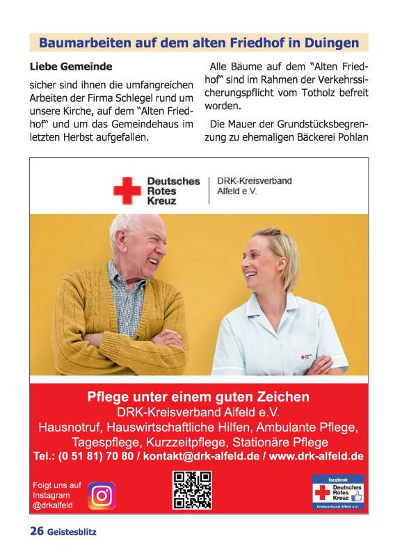 Gemeindebrief Juni - August 2026