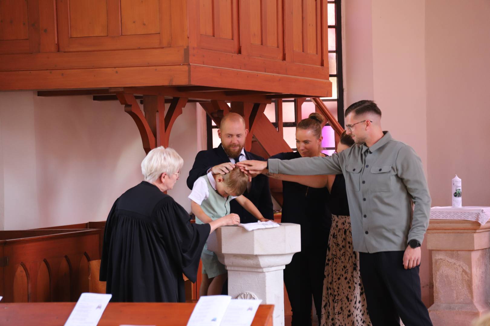 Taufe von Yannis Bock in der St. Maternuskirche in Weenzen