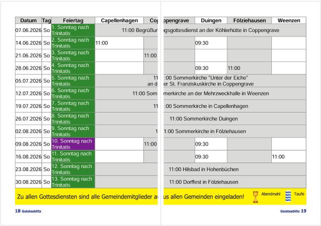 Gemeindebrief September 2026 - November 2026