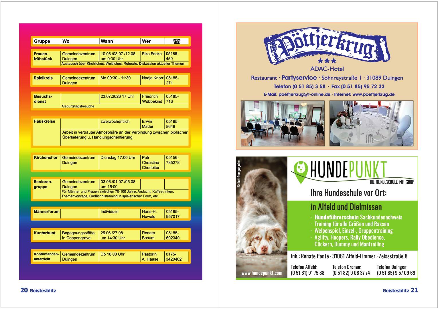 Gemeindebrief September 2026 - November 2026