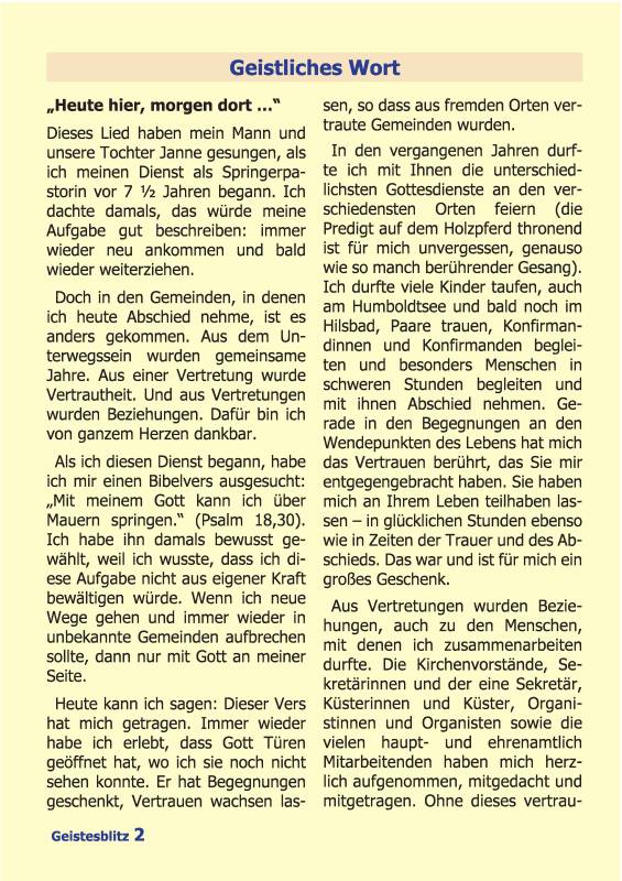 Gemeindebrief September 2026 - November 2026
