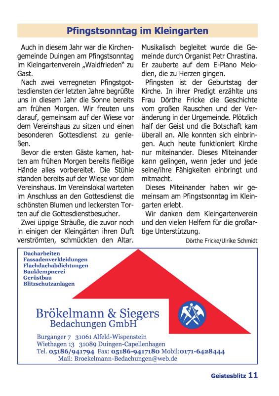 Gemeindebrief September 2026 - November 2026