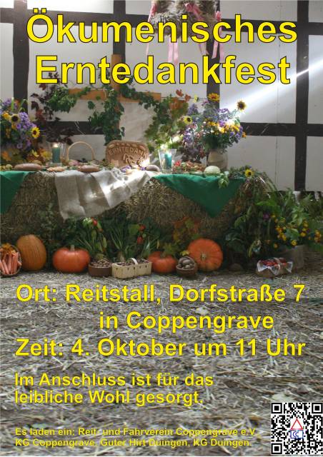 Einladung zum ökumenischen Erntedankfest